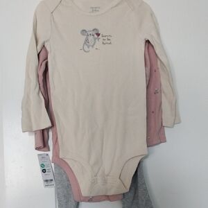 Carter's Cream and Pink Bodysuit One Piece